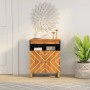 Mueble auxiliar madera maciza mango marrón/negro 60x33,5x75 cm de vidaXL, Aparadores - Ref: Foro24-356808, Precio: 109,67 €