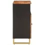 Beistellmöbel aus massivem Mangoholz braun/schwarz 60x33,5x75 cm von vidaXL, Sideboards - Ref: Foro24-356808, Preis: 107,99 €...