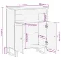 Mueble auxiliar madera maciza mango marrón/negro 60x33,5x75 cm de vidaXL, Aparadores - Ref: Foro24-356808, Precio: 107,99 €, ...