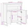 Mueble auxiliar madera maciza mango marrón/negro 60x33,5x75 cm de vidaXL, Aparadores - Ref: Foro24-356808, Precio: 109,67 €