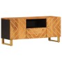 TV-Schrank aus massivem Mangoholz, braun und schwarz, 105 x 33,5 x 46 cm von vidaXL, TV-Möbel - Ref: Foro24-356797, Preis: 82...
