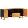 TV cabinet solid mango wood brown and black 105x33.5x46 cm by vidaXL, TV Furniture - Ref: Foro24-356797, Price: 81,38 €, Disc...