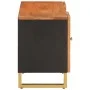 TV cabinet solid mango wood brown and black 105x33.5x46 cm by vidaXL, TV Furniture - Ref: Foro24-356797, Price: 81,38 €, Disc...
