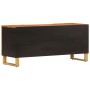 TV-Schrank aus massivem Mangoholz, braun und schwarz, 105 x 33,5 x 46 cm von vidaXL, TV-Möbel - Ref: Foro24-356797, Preis: 82...
