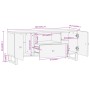 TV-Schrank aus massivem Mangoholz, braun und schwarz, 105 x 33,5 x 46 cm von vidaXL, TV-Möbel - Ref: Foro24-356797, Preis: 82...