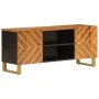 TV-Schrank aus massivem Mangoholz, braun und schwarz, 105 x 33,5 x 46 cm von vidaXL, TV-Möbel - Ref: Foro24-356783, Preis: 90...