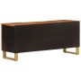 TV-Schrank aus massivem Mangoholz, braun und schwarz, 105 x 33,5 x 46 cm von vidaXL, TV-Möbel - Ref: Foro24-356783, Preis: 91...