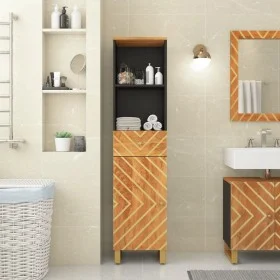 Black brown mango solid wood bathroom cabinet 38x33.5x160 cm by vidaXL, bathroom vanities - Ref: Foro24-356805, Price: 134,66...
