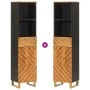 Black brown mango solid wood bathroom cabinet 38x33.5x160 cm by vidaXL, bathroom vanities - Ref: Foro24-356805, Price: 134,64...