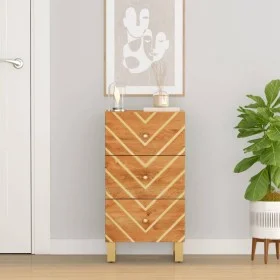 Solid mango wood auxiliary furniture in brown/black, 40x33.5x75 cm by vidaXL, Sideboards - Ref: Foro24-356806, Price: 70,97 €...
