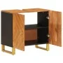 Solid mango wood bathroom sink cabinet in brown and black by vidaXL, bathroom vanities - Ref: Foro24-356802, Price: 95,71 €, ...