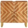 Solid mango wood bathroom sink cabinet in brown and black by vidaXL, bathroom vanities - Ref: Foro24-356802, Price: 95,71 €, ...