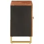 Solid mango wood bathroom sink cabinet in brown and black by vidaXL, bathroom vanities - Ref: Foro24-356802, Price: 95,71 €, ...