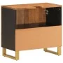 Solid mango wood bathroom sink cabinet in brown and black by vidaXL, bathroom vanities - Ref: Foro24-356802, Price: 95,71 €, ...
