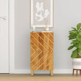 Beistellmöbel aus massivem Mangoholz braun/schwarz 40x33,5x75 cm von vidaXL, Sideboards - Ref: Foro24-356807, Preis: 89,67 €,...