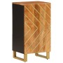 Mueble auxiliar madera maciza mango marrón/negro 40x33,5x75 cm de vidaXL, Aparadores - Ref: Foro24-356807, Precio: 91,08 €, D...