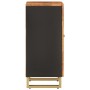 Mueble auxiliar madera maciza mango marrón/negro 40x33,5x75 cm de vidaXL, Aparadores - Ref: Foro24-356807, Precio: 91,08 €, D...