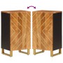 Mueble auxiliar madera maciza mango marrón/negro 40x33,5x75 cm de vidaXL, Aparadores - Ref: Foro24-356807, Precio: 91,08 €, D...