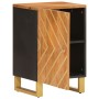 Solid mango wood bathroom cabinet in brown and black, measuring 38x33.5x58 cm. by vidaXL, bathroom vanities - Ref: Foro24-356...