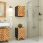 Mueble de baño de pared madera maciza mango marrón y negro de vidaXL, Tocadores de baño - Ref: Foro24-356803, Precio: 45,96 €...