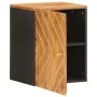 Mueble de baño de pared madera maciza mango marrón y negro de vidaXL, Tocadores de baño - Ref: Foro24-356803, Precio: 45,96 €...