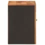 Mueble de baño de pared madera maciza mango marrón y negro de vidaXL, Tocadores de baño - Ref: Foro24-356803, Precio: 45,96 €...