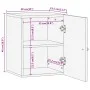 Mueble de baño de pared madera maciza mango marrón y negro de vidaXL, Tocadores de baño - Ref: Foro24-356803, Precio: 45,96 €...