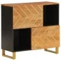Hilfsmöbel aus massivem Mangoholz, braun/schwarz, 80x33,5x75 cm von vidaXL, Sideboards - Ref: Foro24-356810, Preis: 130,43 €,...