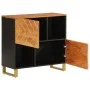 Hilfsmöbel aus massivem Mangoholz, braun/schwarz, 80x33,5x75 cm von vidaXL, Sideboards - Ref: Foro24-356810, Preis: 130,43 €,...