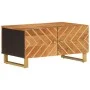 Mesa de centro madera maciza de mango negro marrón 80x50x40 cm de vidaXL, Mesas de centro - Ref: Foro24-356788, Precio: 78,55...