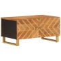 Mesa de centro madera maciza de mango negro marrón 80x50x40 cm de vidaXL, Mesas de centro - Ref: Foro24-356788, Precio: 79,28...