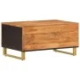 Mesa de centro madera maciza de mango negro marrón 80x50x40 cm de vidaXL, Mesas de centro - Ref: Foro24-356788, Precio: 78,55...