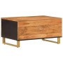 Mesa de centro madera maciza de mango negro marrón 80x50x40 cm de vidaXL, Mesas de centro - Ref: Foro24-356788, Precio: 79,28...
