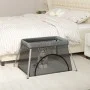 Playpen for babies with dark gray linen fabric mattress by vidaXL, Baby Playpens - Ref: Foro24-10302, Price: 60,33 €, Discoun...