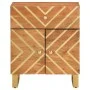 Massivholz-Nachttisch aus Mangoholz in Braun und Schwarz 50x33x60 cm von vidaXL, Nachttische - Ref: Foro24-356794, Preis: 63,...