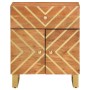 Mesita de noche madera maciza mango marrón y negro 50x33x60 c by vidaXL, Nightstands - Ref: Foro24-356794, Price: 63,91 €, Di...