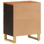 Massivholz-Nachttisch aus Mangoholz in Braun und Schwarz 50x33x60 cm von vidaXL, Nachttische - Ref: Foro24-356794, Preis: 63,...