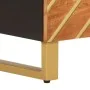 Mesita de noche madera maciza mango marrón y negro 50x33x60 c de vidaXL, Mesitas de noche - Ref: Foro24-356794, Precio: 63,25...