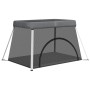 Parque infantil para bebés con colchón tela lino gris oscuro de vidaXL, Parques para bebés - Ref: Foro24-10302, Precio: 60,85...