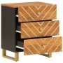 Solid mango wood nightstand brown and black 50x33x60 c by vidaXL, Nightstands - Ref: Foro24-356792, Price: 120,41 €, Discount: %