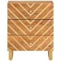 Nachttisch aus massivem Mangoholz, braun und schwarz, 50 x 33 x 60 cm von vidaXL, Nachttische - Ref: Foro24-356792, Preis: 12...
