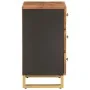 Solid mango wood nightstand brown and black 50x33x60 c by vidaXL, Nightstands - Ref: Foro24-356792, Price: 120,41 €, Discount: %