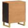 Nachttisch aus massivem Mangoholz, braun und schwarz, 50 x 33 x 60 cm von vidaXL, Nachttische - Ref: Foro24-356792, Preis: 12...
