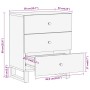 Mesita de noche madera maciza mango marrón y negro 50x33x60 c de vidaXL, Mesitas de noche - Ref: Foro24-356792, Precio: 122,44 €
