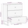 Nachttisch aus massivem Mangoholz, braun und schwarz, 50 x 33 x 60 cm von vidaXL, Nachttische - Ref: Foro24-356792, Preis: 12...
