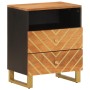 Solid mango wood nightstand brown and black 50x33x60 c by vidaXL, Nightstands - Ref: Foro24-356793, Price: 64,60 €, Discount: %