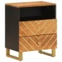 Solid mango wood nightstand brown and black 50x33x60 c by vidaXL, Nightstands - Ref: Foro24-356793, Price: 63,98 €, Discount: %