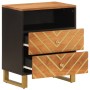 Solid mango wood nightstand brown and black 50x33x60 c by vidaXL, Nightstands - Ref: Foro24-356793, Price: 64,60 €, Discount: %