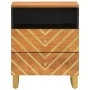 Solid mango wood nightstand brown and black 50x33x60 c by vidaXL, Nightstands - Ref: Foro24-356793, Price: 63,98 €, Discount: %