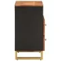 Solid mango wood nightstand brown and black 50x33x60 c by vidaXL, Nightstands - Ref: Foro24-356793, Price: 63,98 €, Discount: %